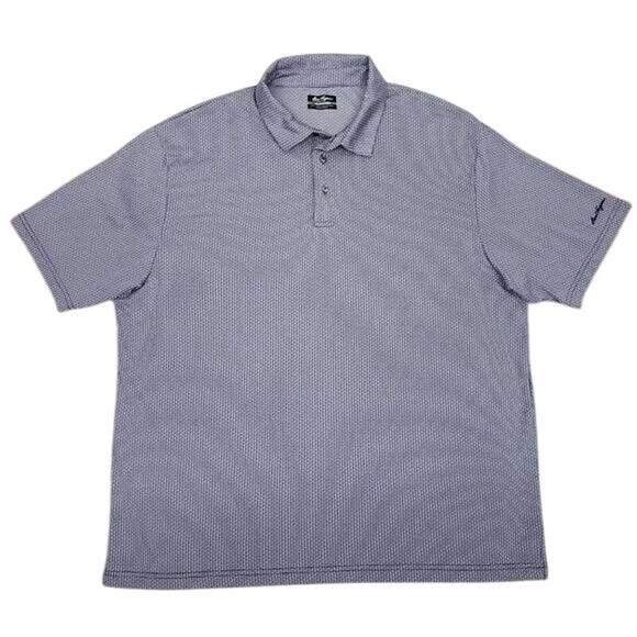 Ben Hogan Performance Polo Golf Shirt 2XL XXL Short Sleeve Purple Print - Picture 2 of 9